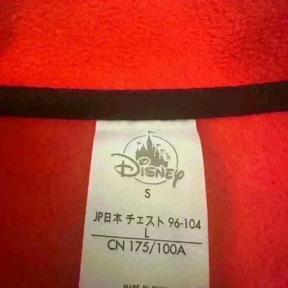Disney Japan- Mickey Mouse Men’s Fleece. Red/ Black. Size- S